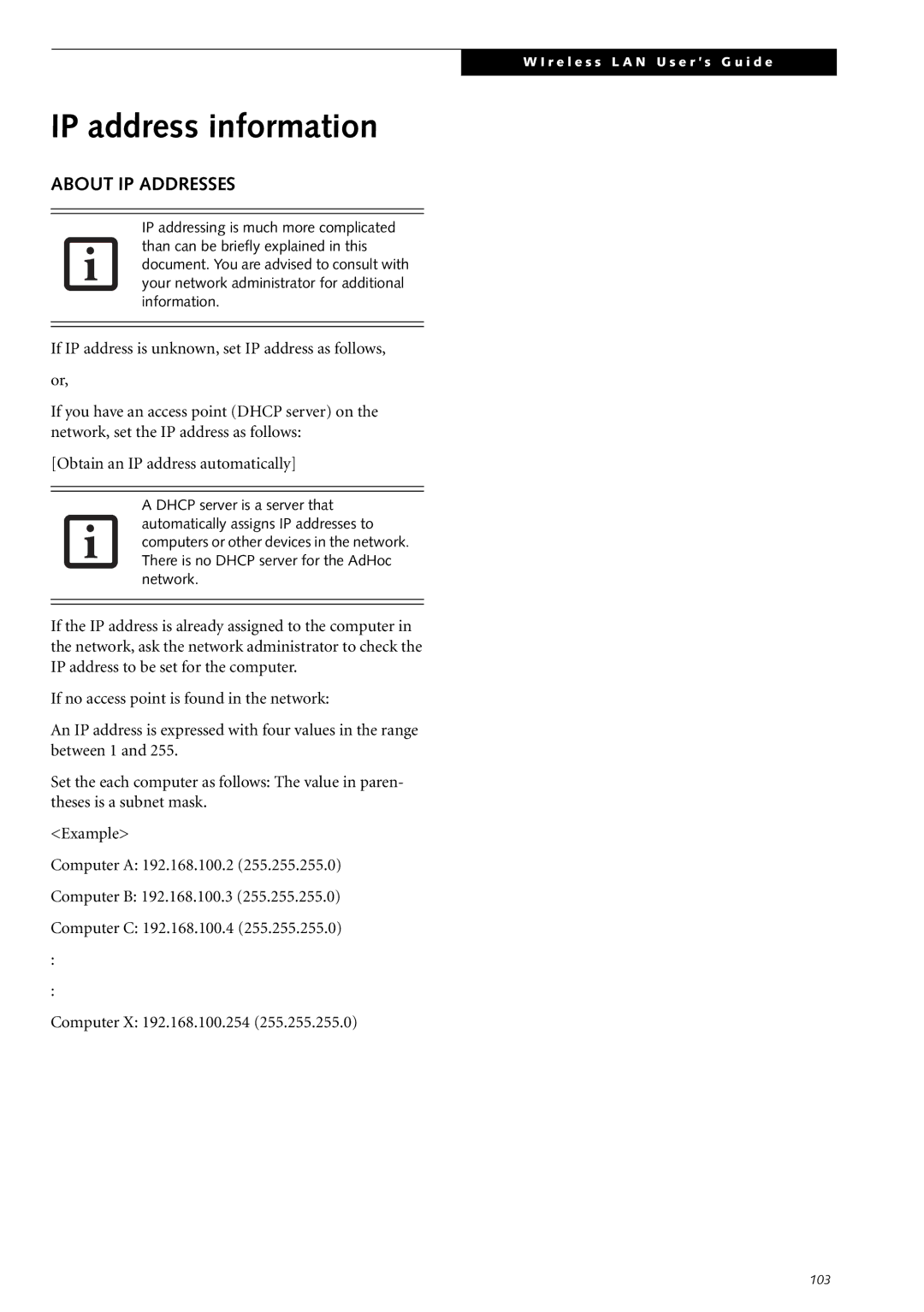 Fujitsu Siemens Computers S2210 manual IP address information, About IP Addresses 