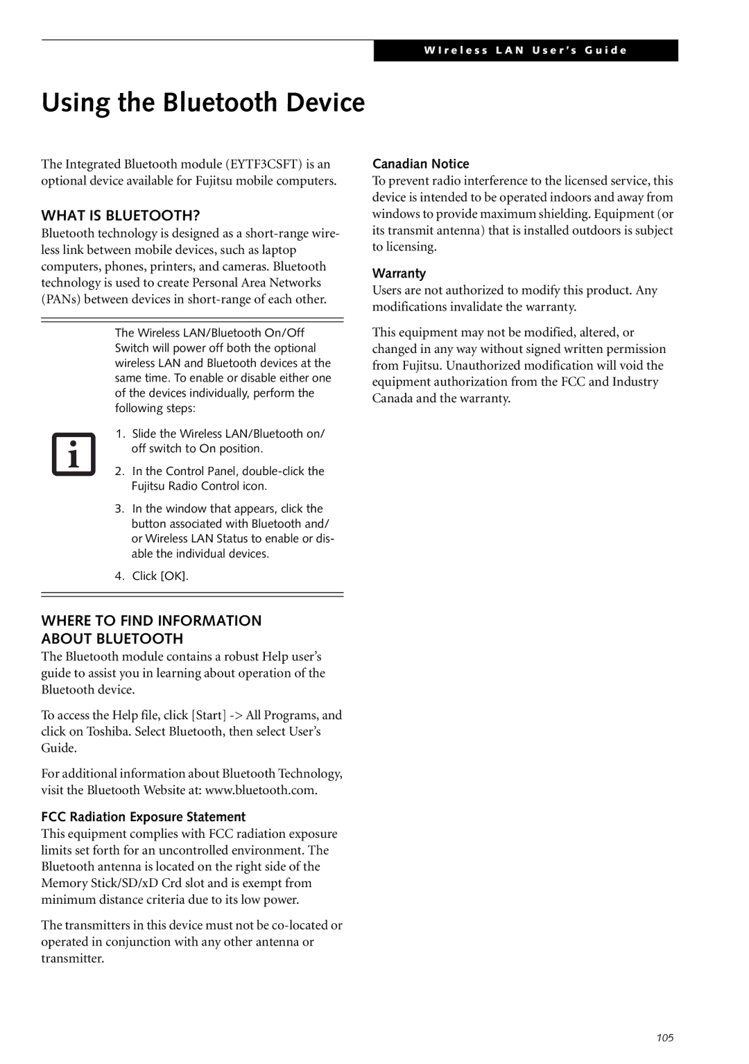 Fujitsu Siemens Computers S2210 Using the Bluetooth Device, What is BLUETOOTH?, Where to Find Information About Bluetooth 