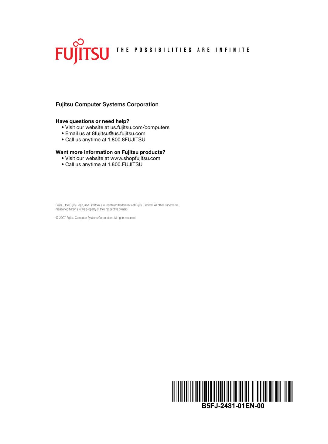 Fujitsu Siemens Computers S2210 manual Have questions or need help?, Want more information on Fujitsu products? 