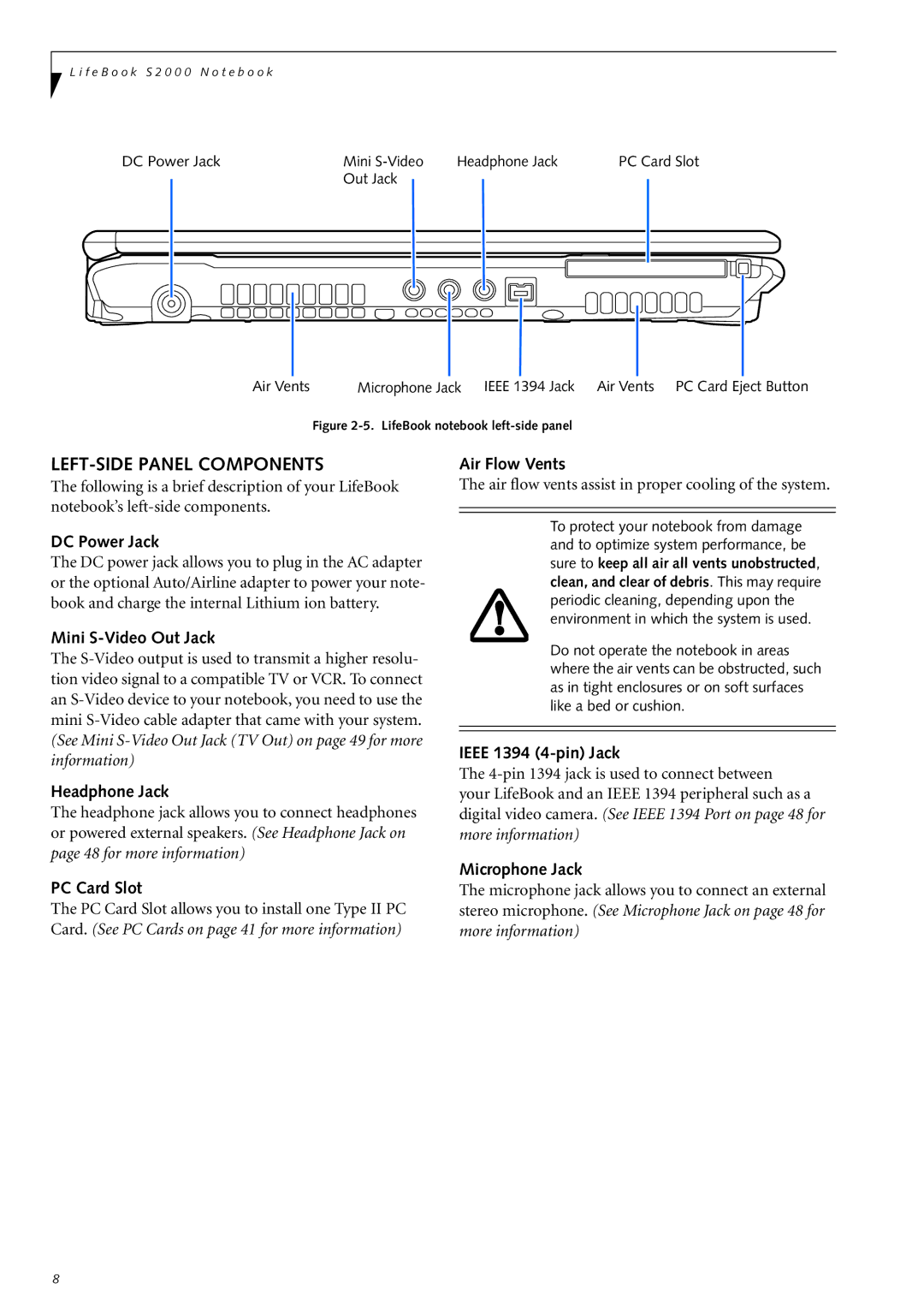 Fujitsu Siemens Computers S2210 manual LEFT-SIDE Panel Components 