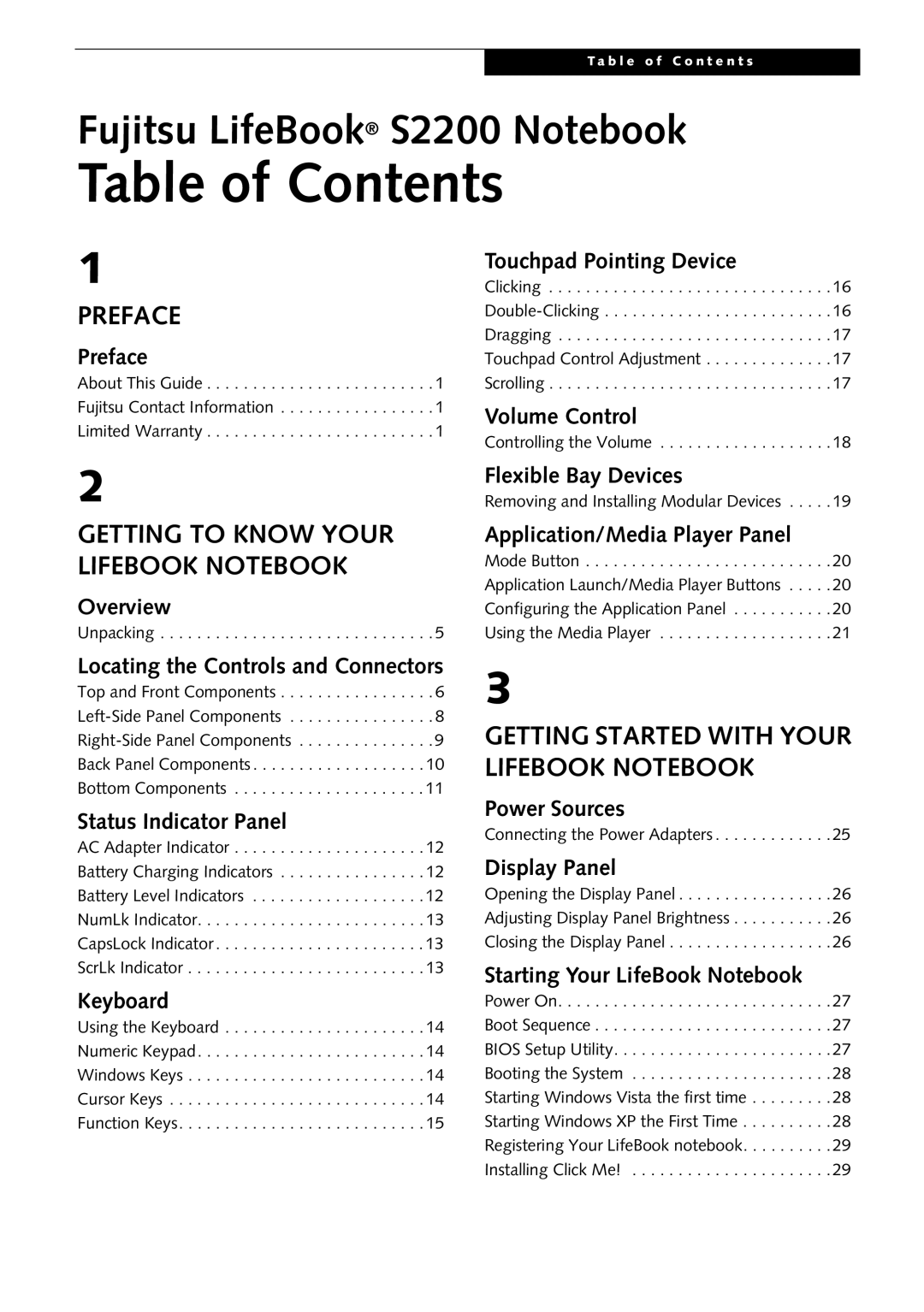 Fujitsu Siemens Computers S2210 manual Table of Contents 