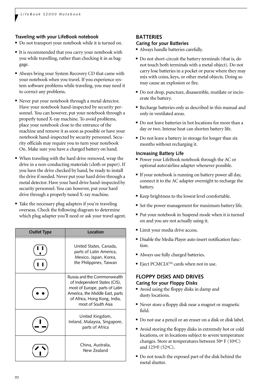 Fujitsu Siemens Computers S2210 manual Batteries, Floppy Disks and Drives 