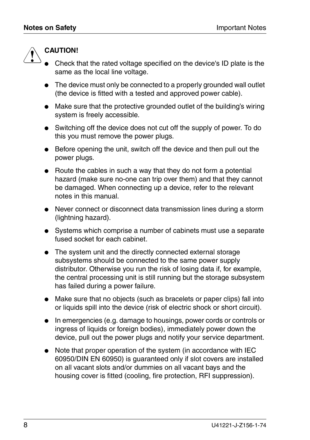 Fujitsu Siemens Computers S60 manual Important Notes 