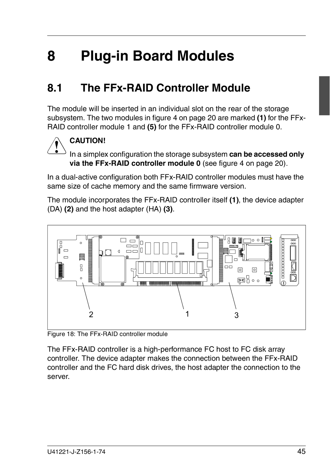 Fujitsu Siemens Computers S60 manual Plug-in Board Modules, FFx-RAID Controller Module 