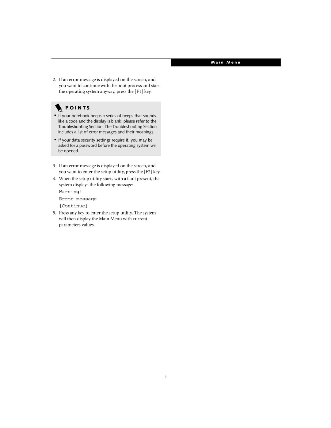 Fujitsu Siemens Computers S6010 manual I n M e n u 