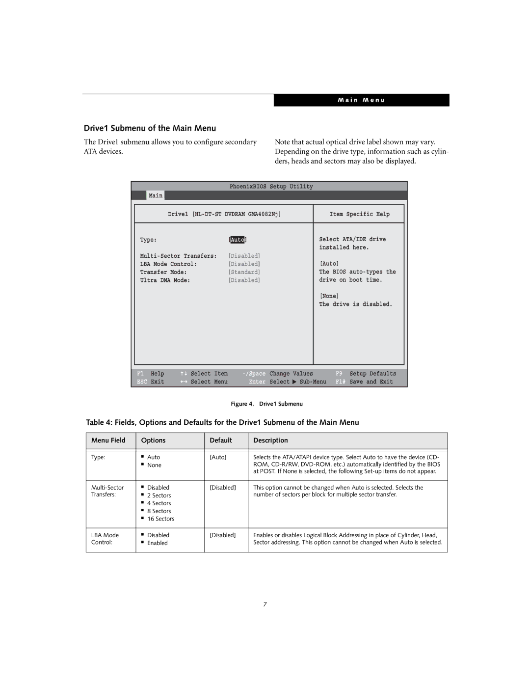 Fujitsu Siemens Computers S7110 manual Type Auto, Control Enabled 