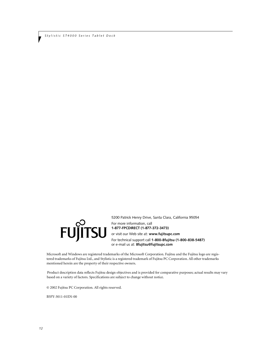 Fujitsu Siemens Computers ST4000 Series manual Fpcdirect 