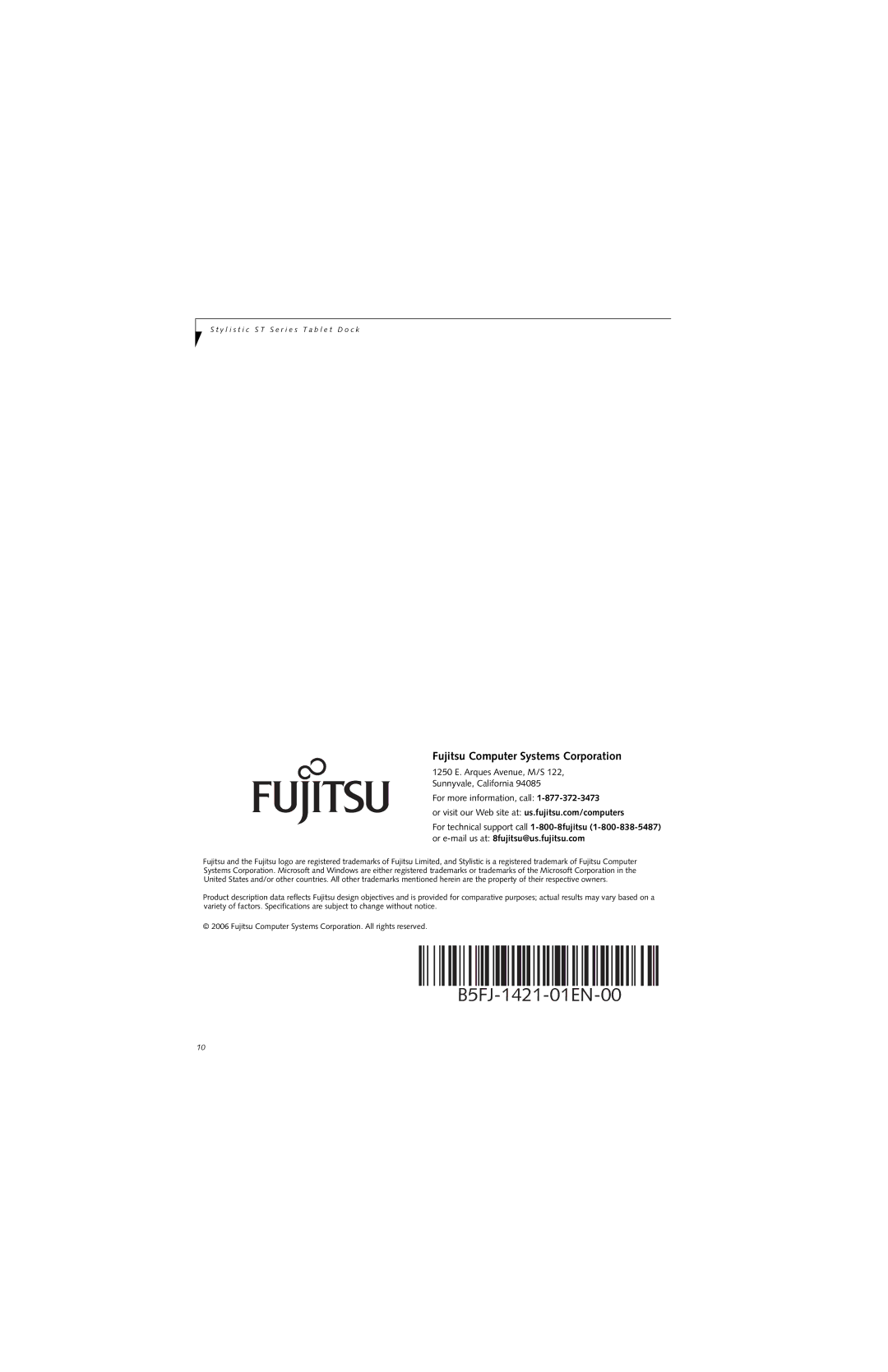 Fujitsu Siemens Computers ST5100 Series manual B5FJ-1421-01EN-00 