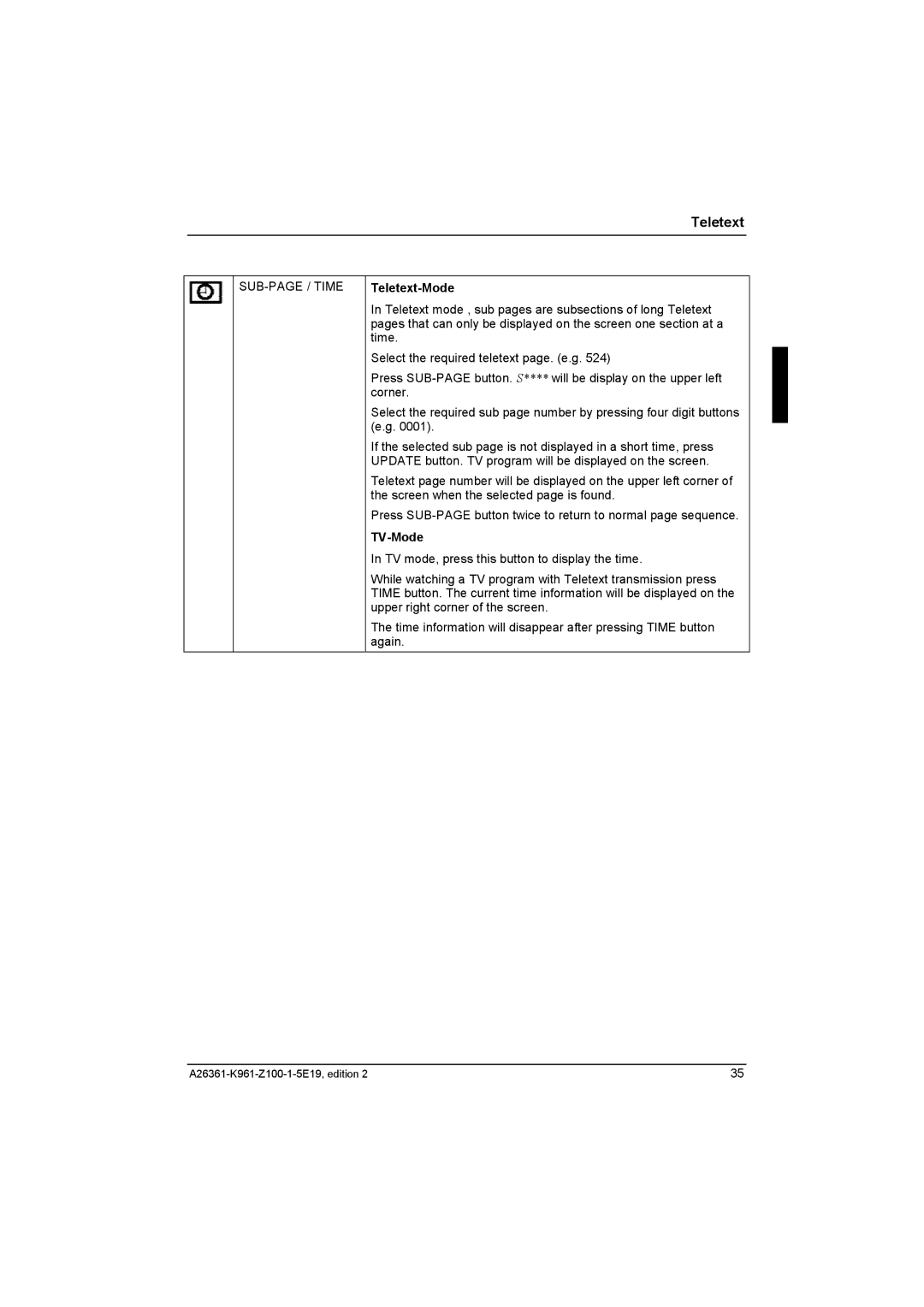 Fujitsu Siemens Computers V17-1 manual Teletext-Mode, TV-Mode 