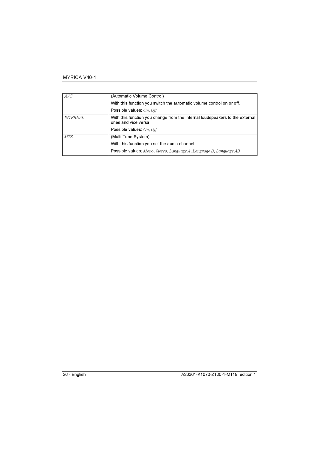 Fujitsu Siemens Computers V40-1 manual Automatic Volume Control 