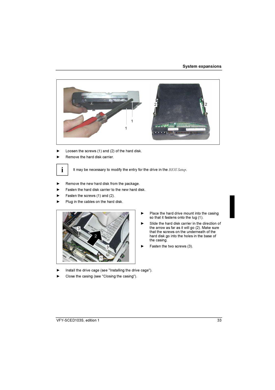 Fujitsu Siemens Computers X103 SFF manual System expansions 