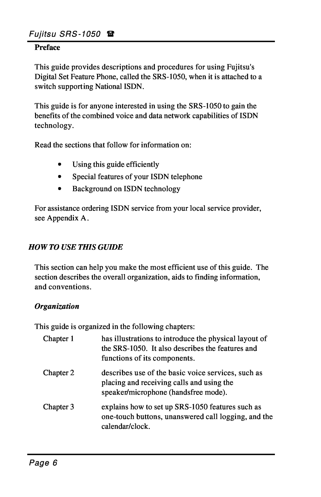 Fujitsu SRS-1050 manual How To Use This Guide, Organization, Preface 