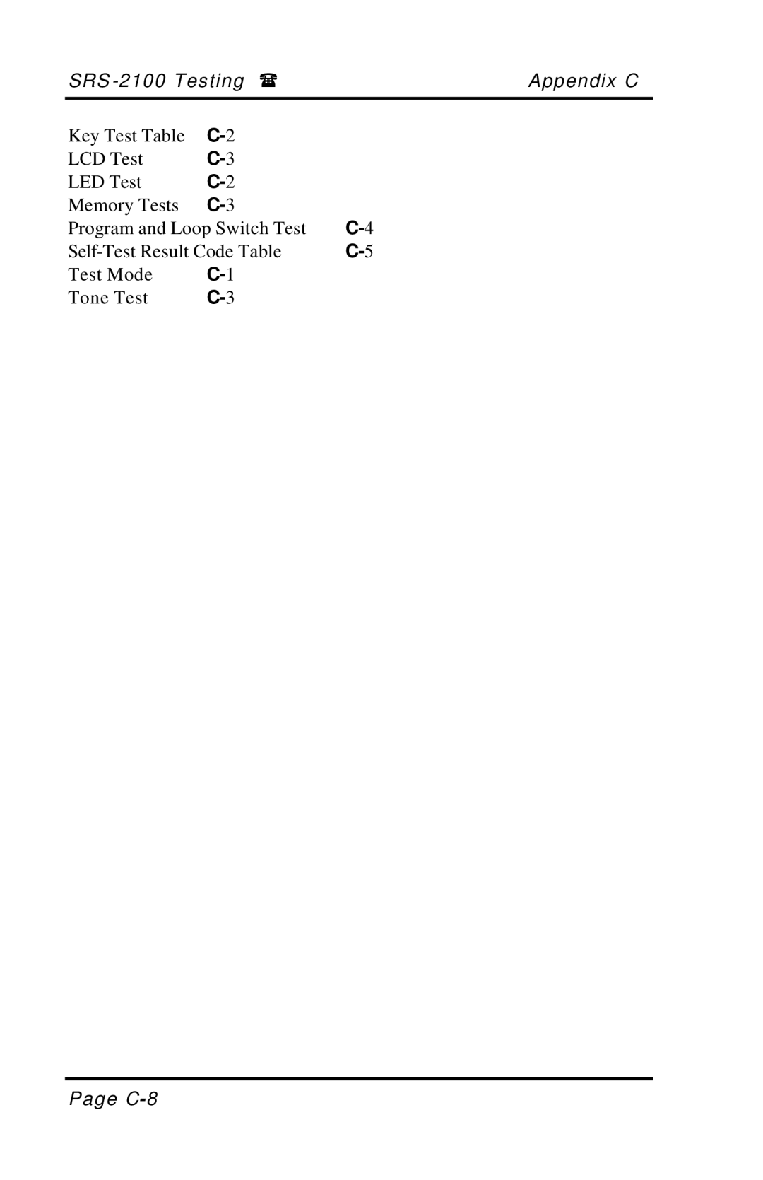 Fujitsu SRS-2100 manual C-8 