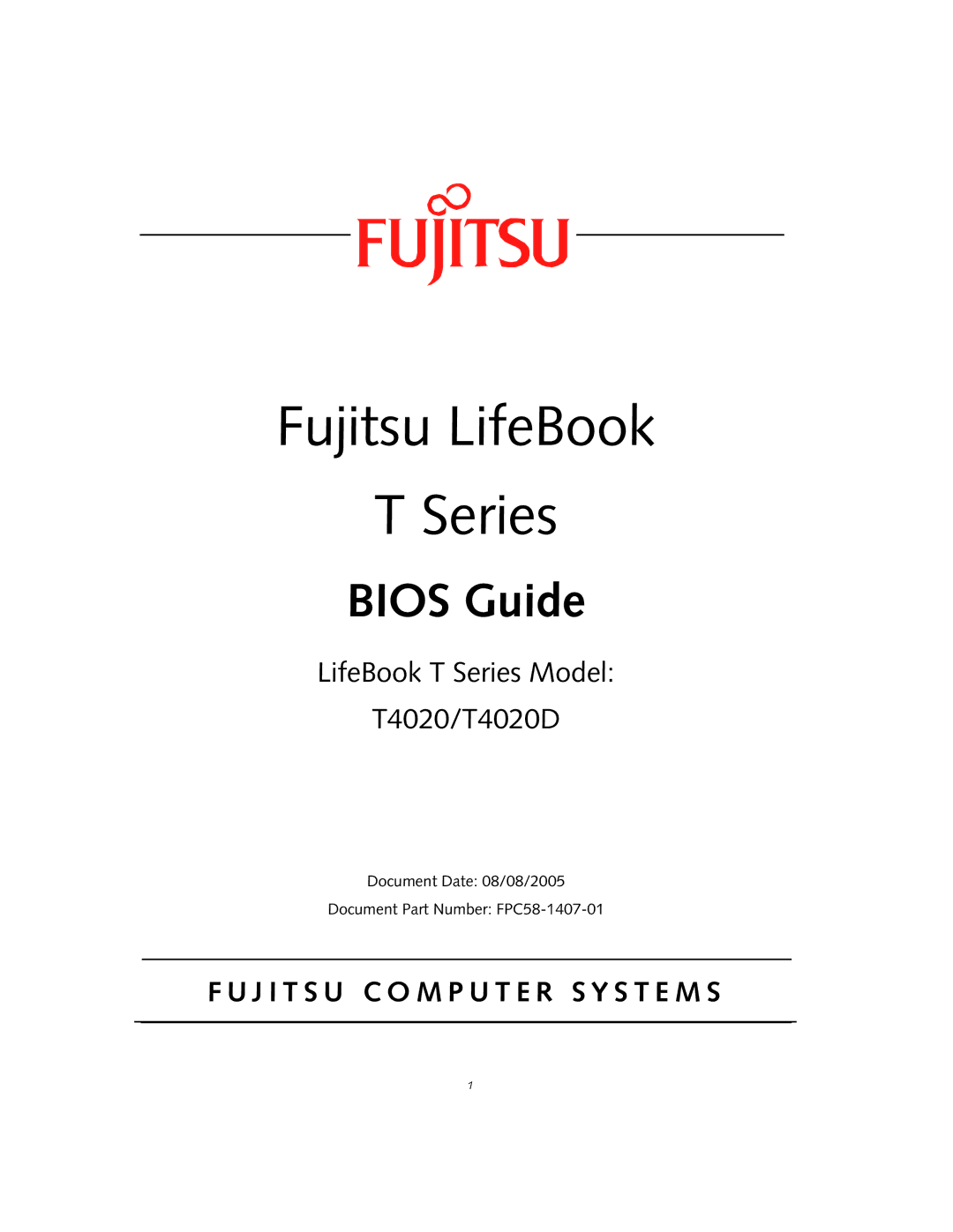 Fujitsu T4020D manual Fujitsu LifeBook Series 