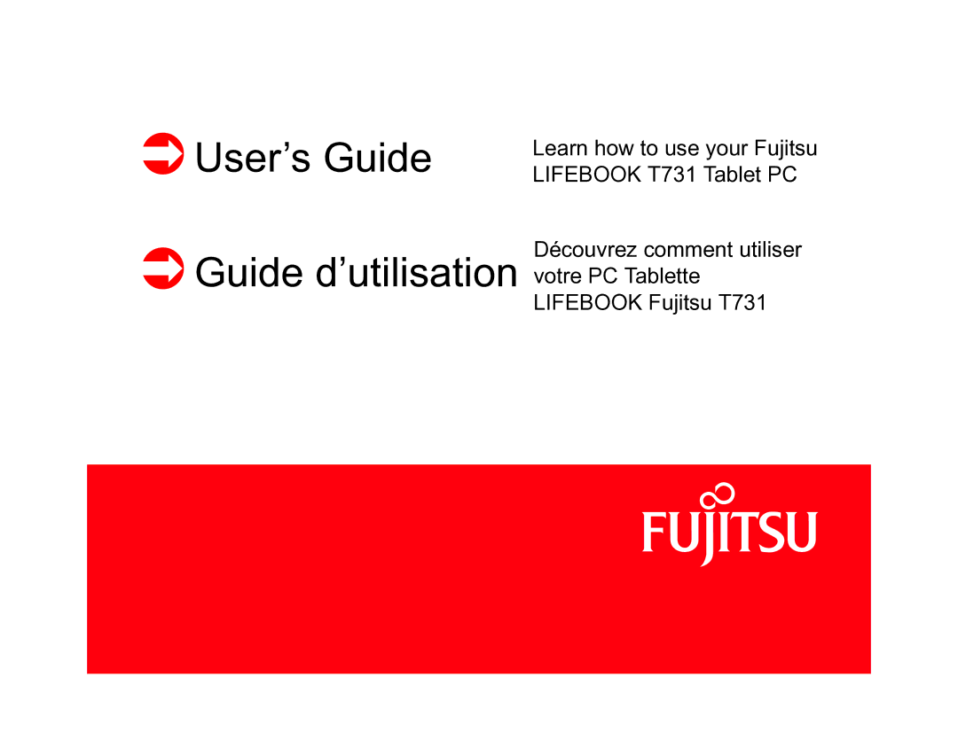 Fujitsu T731 manual  User’s Guide  Guide d’utilisation 