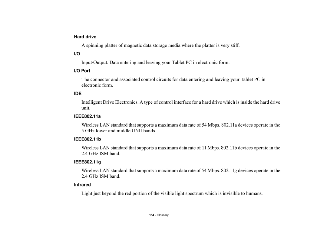 Fujitsu T731 manual Ide 