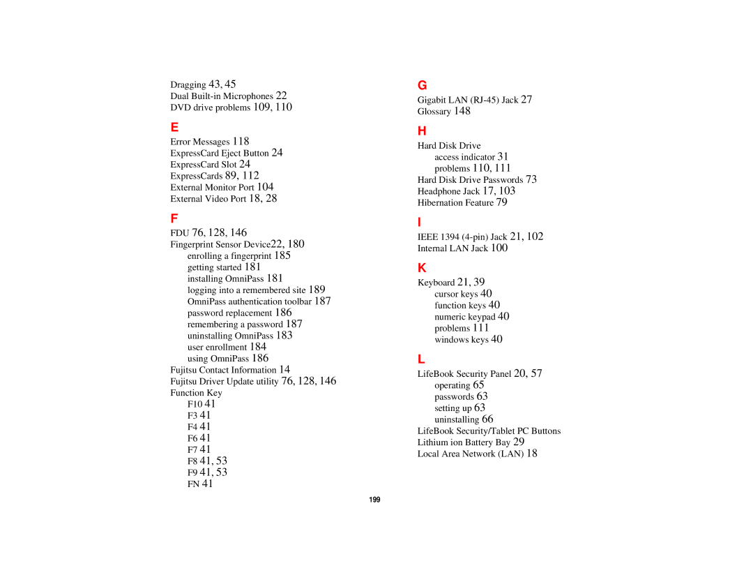 Fujitsu T731 manual FDU 76, 128 