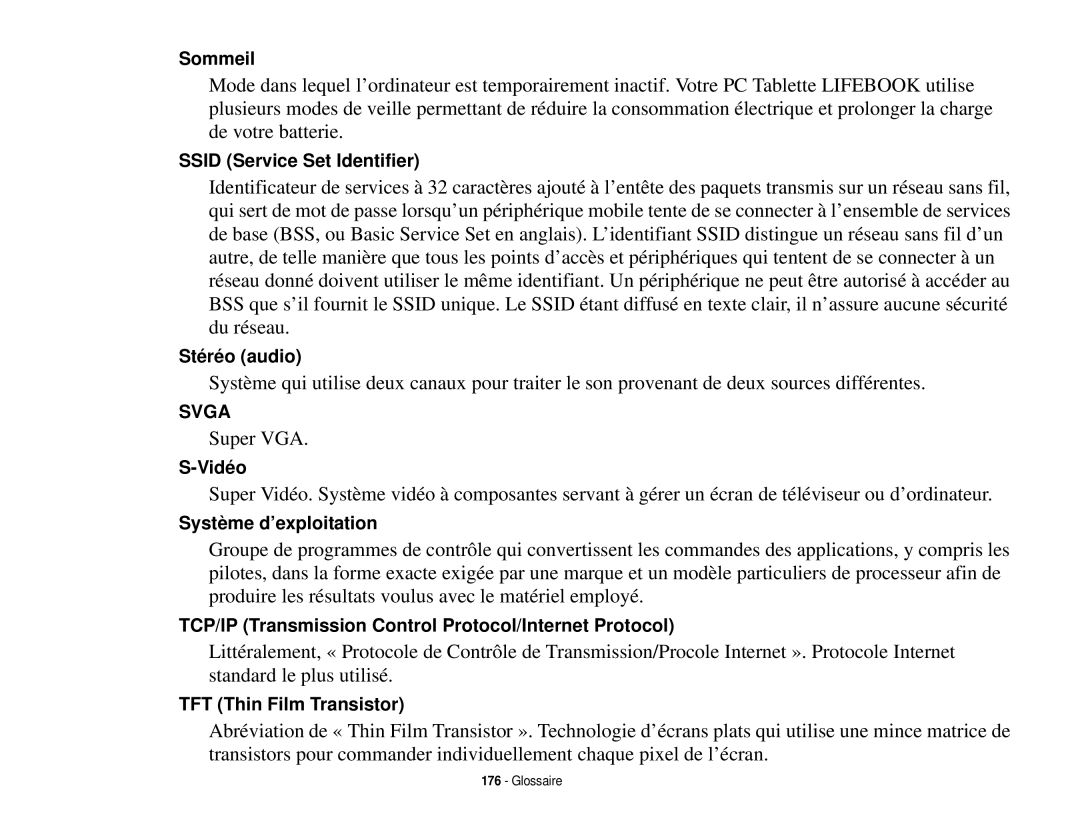 Fujitsu T731 manual Svga 