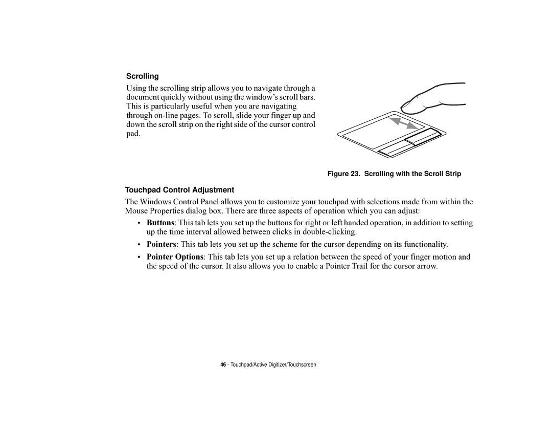 Fujitsu T731 manual Scrolling 