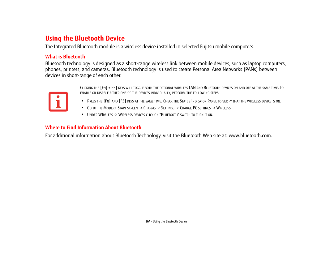 Fujitsu BTBK410000BAAAPP, T902 Using the Bluetooth Device, What is Bluetooth, Where to Find Information About Bluetooth 
