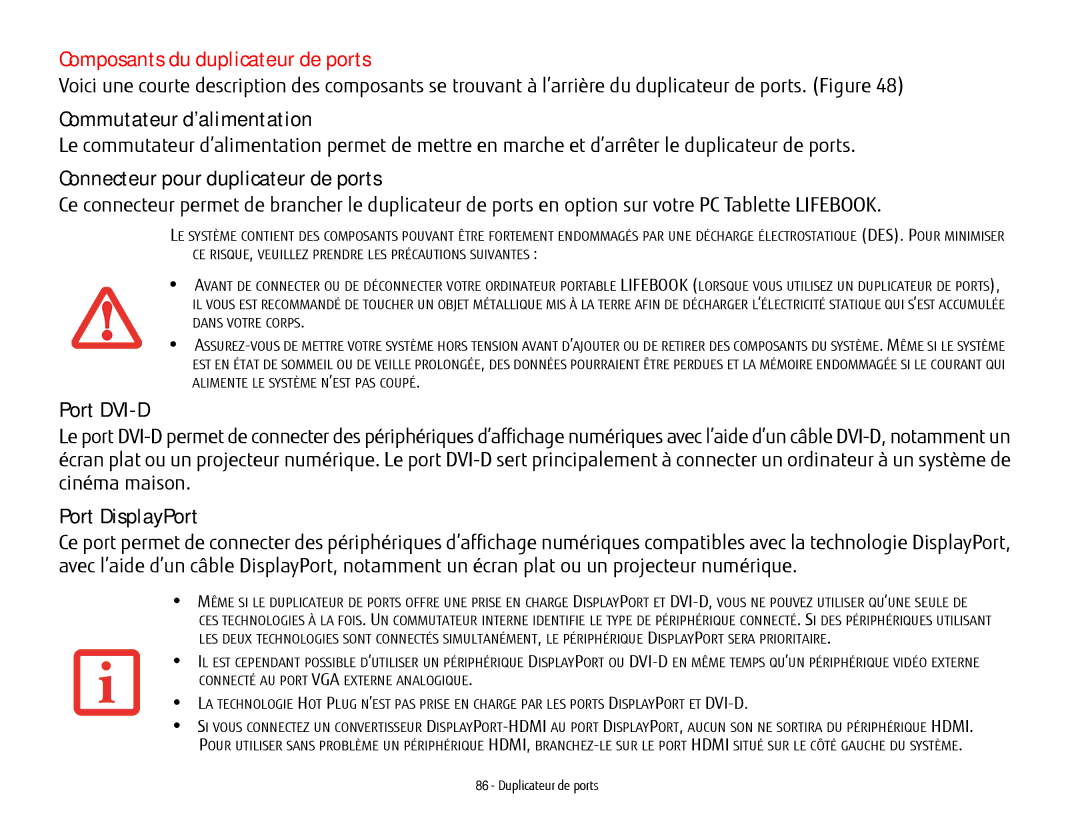 Fujitsu KA02066D105 Composants du duplicateur de ports, Commutateur d’alimentation, Connecteur pour duplicateur de ports 