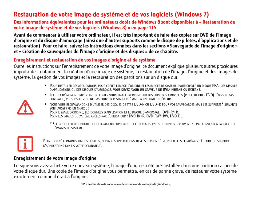 Fujitsu BTBK410000BAAAPP, T902, FP1000, KA02066D105 manual Enregistrement de votre image d’origine 