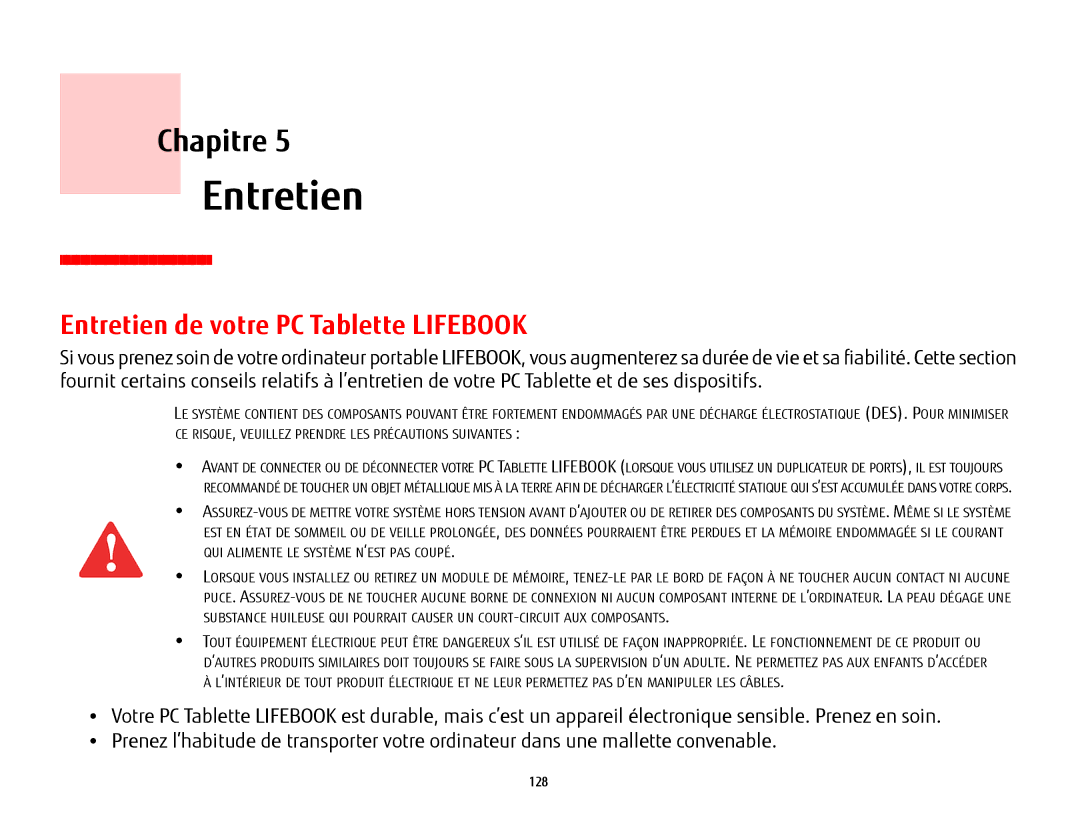 Fujitsu FP1000, T902, BTBK410000BAAAPP, KA02066D105 manual Entretien de votre PC Tablette Lifebook 