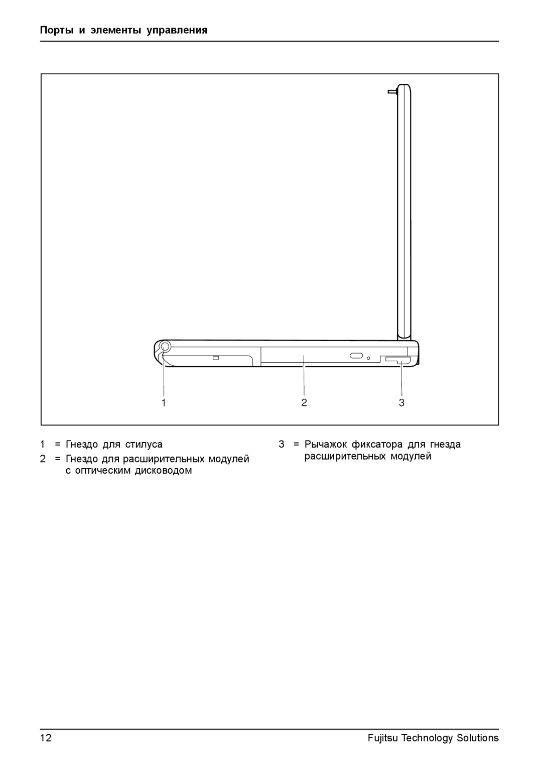 Fujitsu TH700 manual Порты и элементы управления 