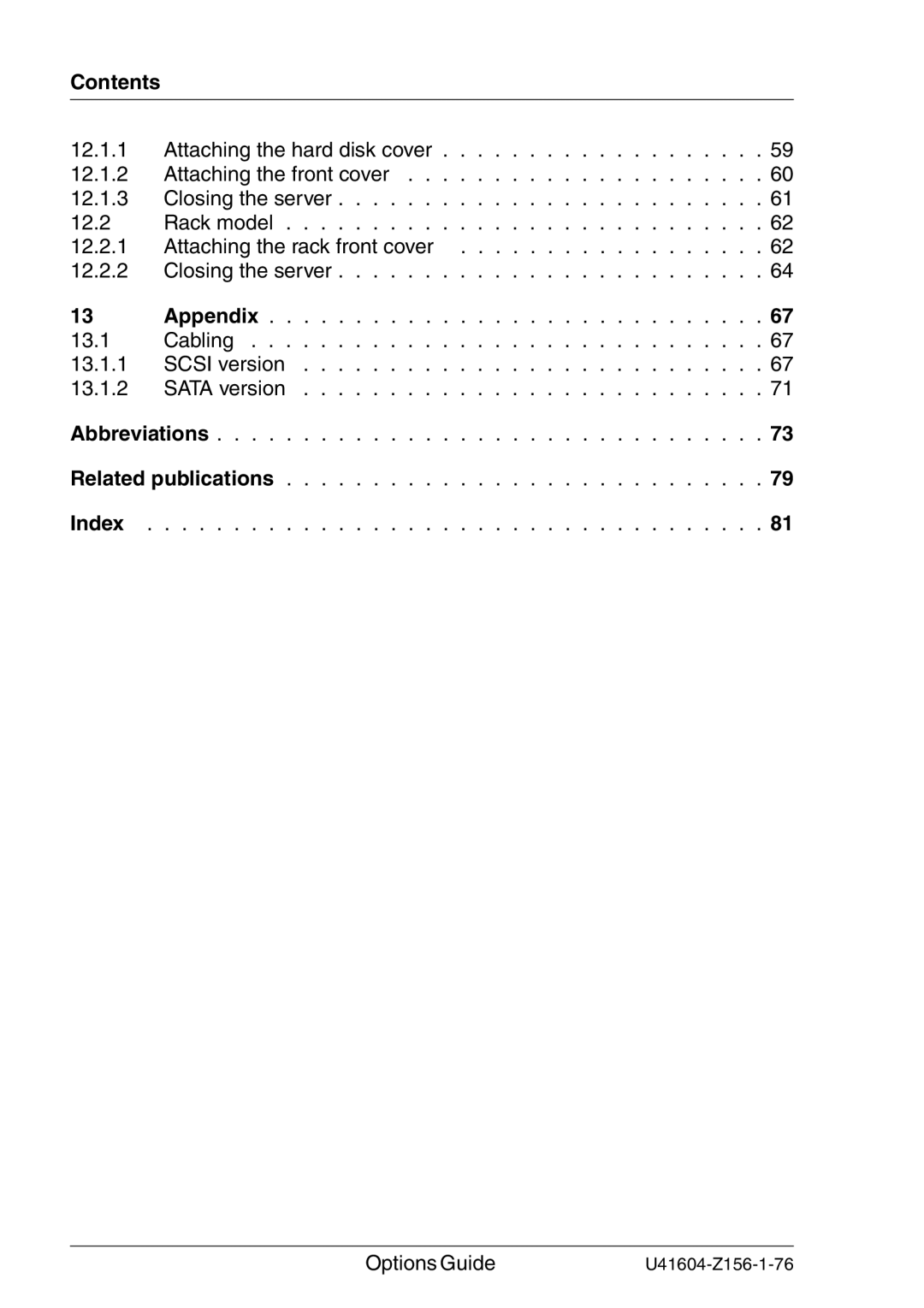 Fujitsu TX150 S3 manual Contents 