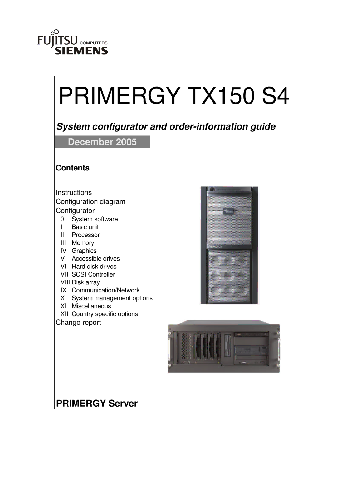 Fujitsu manual Primergy TX150 S4 