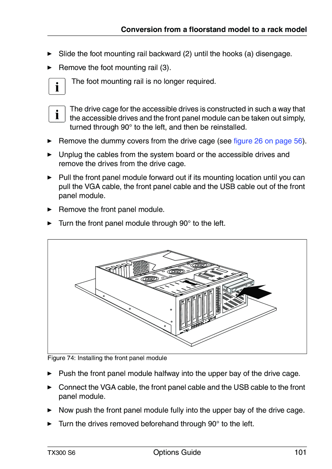 Fujitsu TX300 manual Options Guide 101 