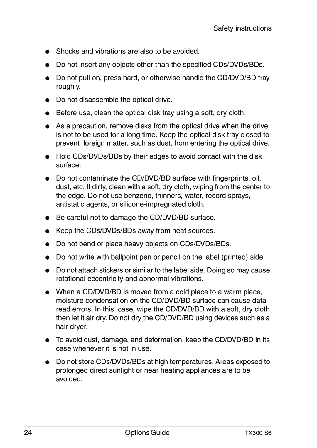 Fujitsu manual TX300 S6 