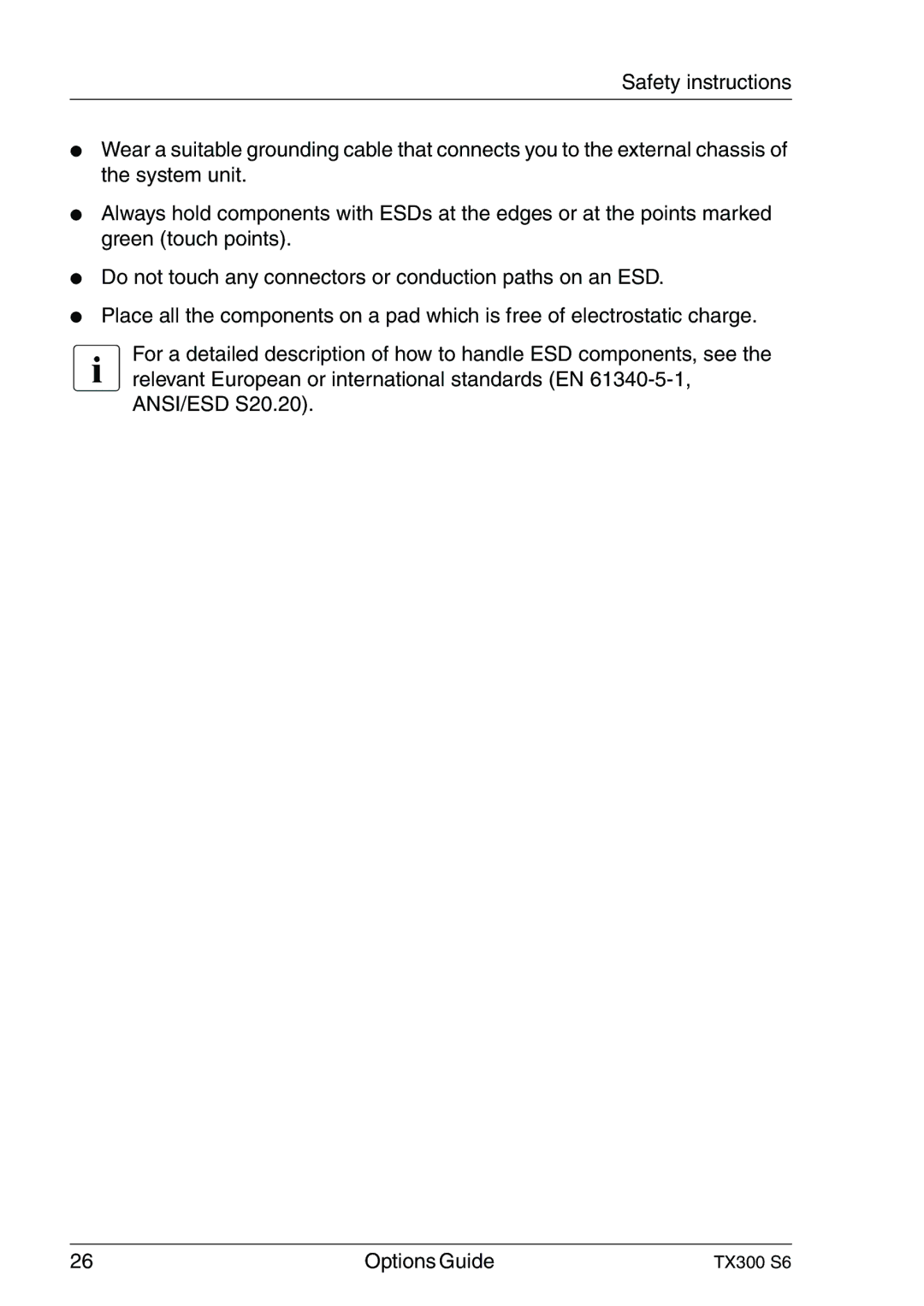 Fujitsu manual TX300 S6 