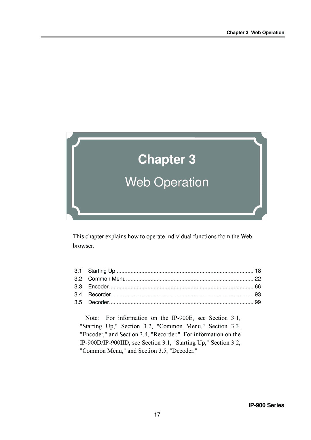 Fujitsu V01 manual Chapter, Web Operation 