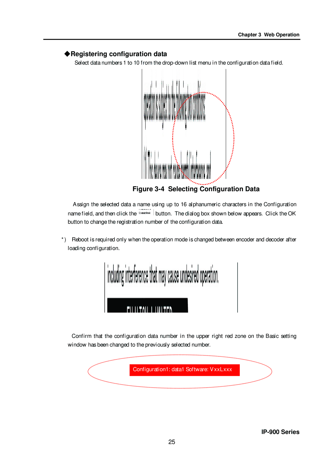 Fujitsu V01 manual Registering configuration data, Selecting Configuration Data 