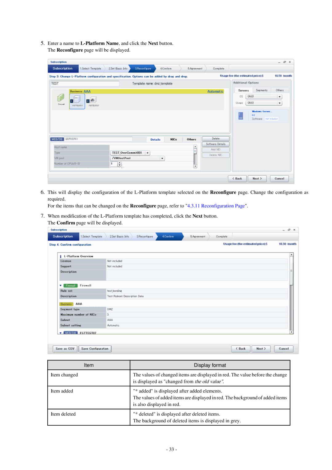 Fujitsu V3.0.0 manual Display format 