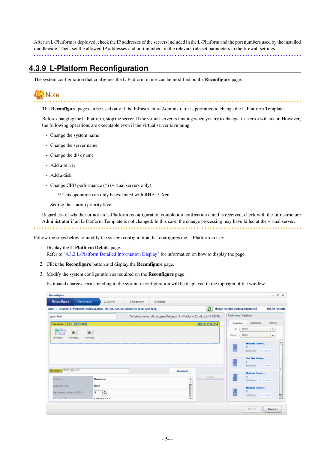 Fujitsu V3.0.0 manual Platform Reconfiguration 