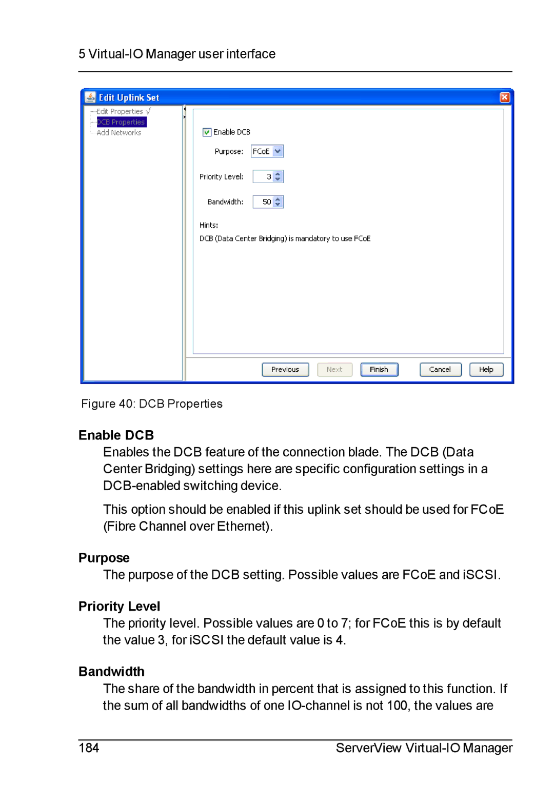 Fujitsu V3.1 manual DCB Properties 