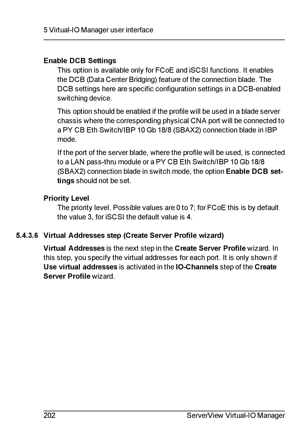 Fujitsu V3.1 manual Enable DCB Settings, Priority Level 