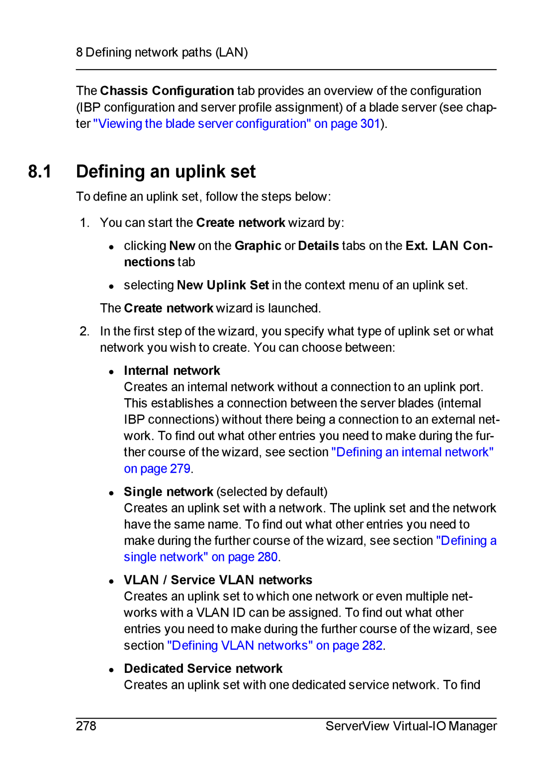 Fujitsu V3.1 manual Defining an uplink set, Internal network 