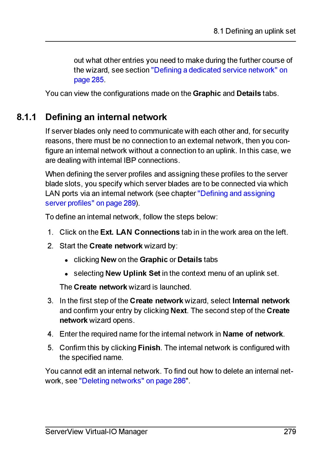 Fujitsu V3.1 manual Defining an internal network 