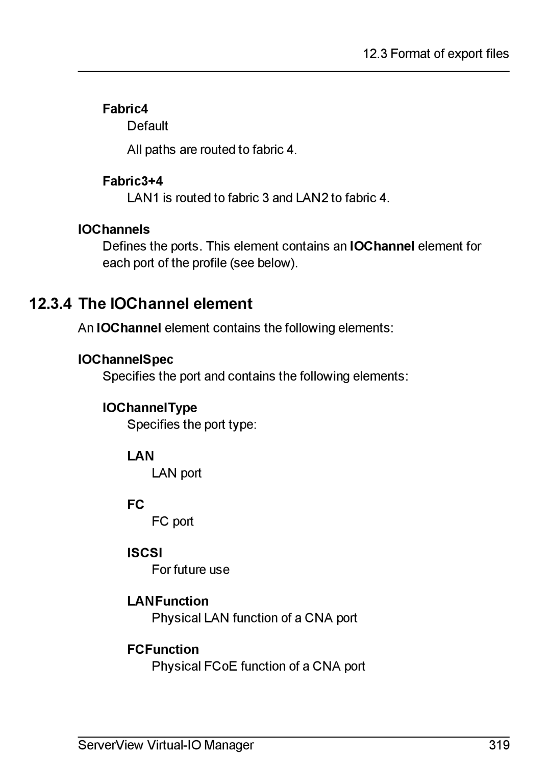 Fujitsu V3.1 manual IOChannel element 