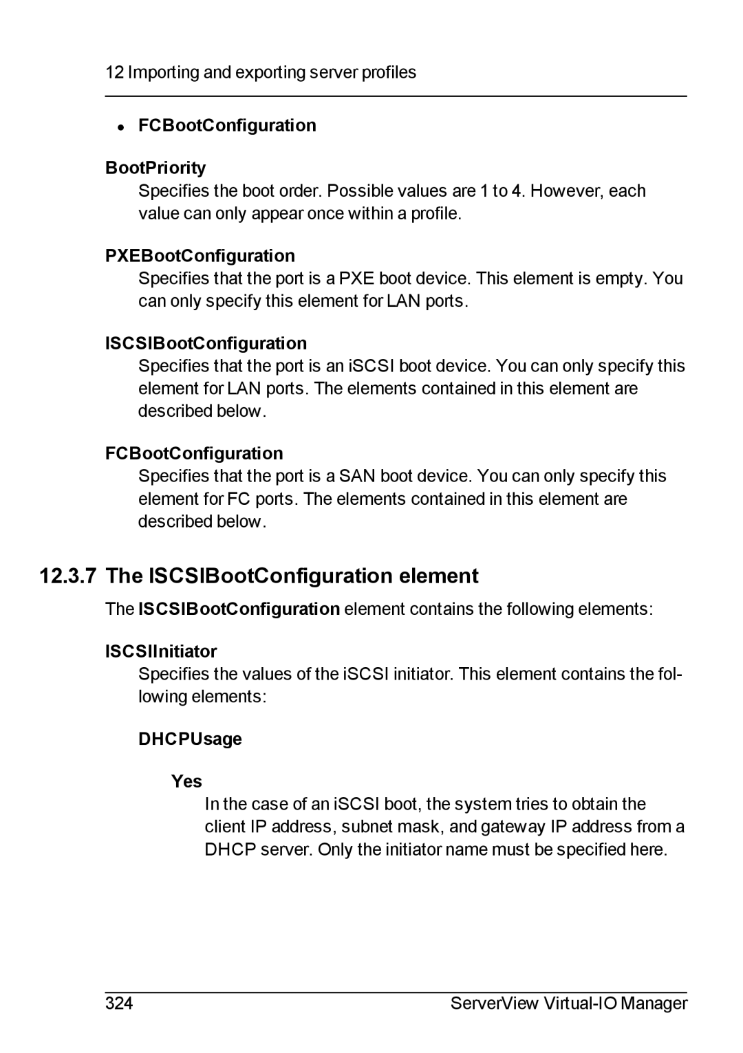 Fujitsu V3.1 manual ISCSIBootConfiguration element 