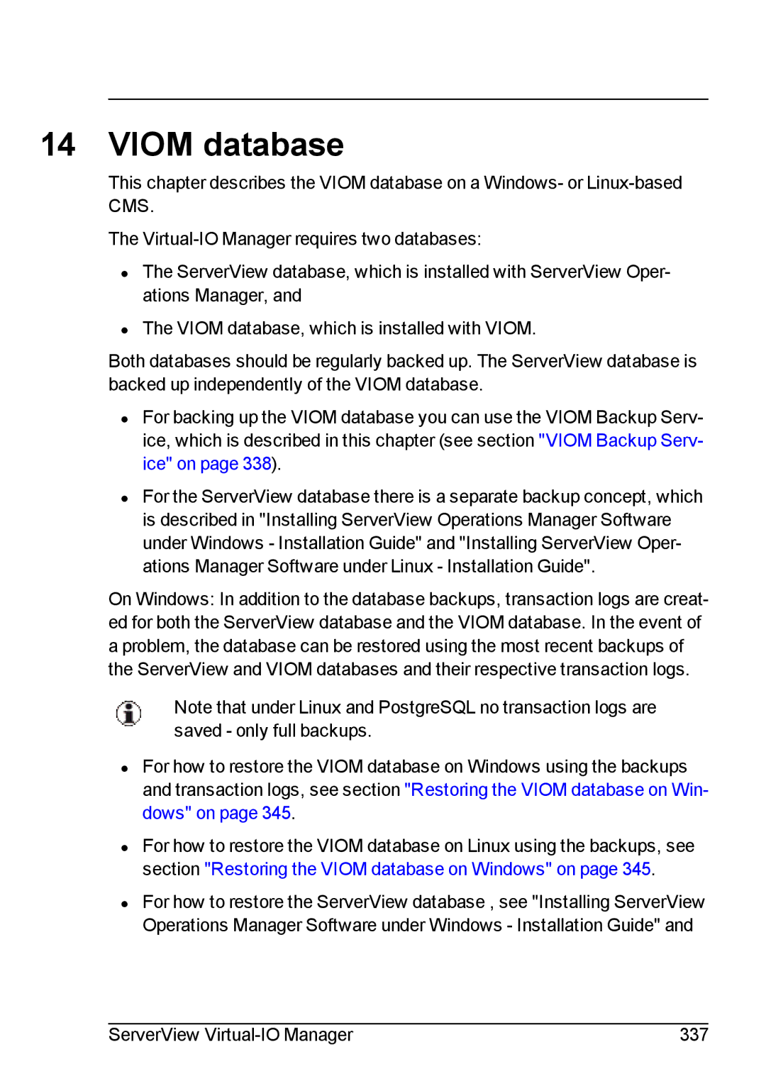 Fujitsu V3.1 manual Viom database 