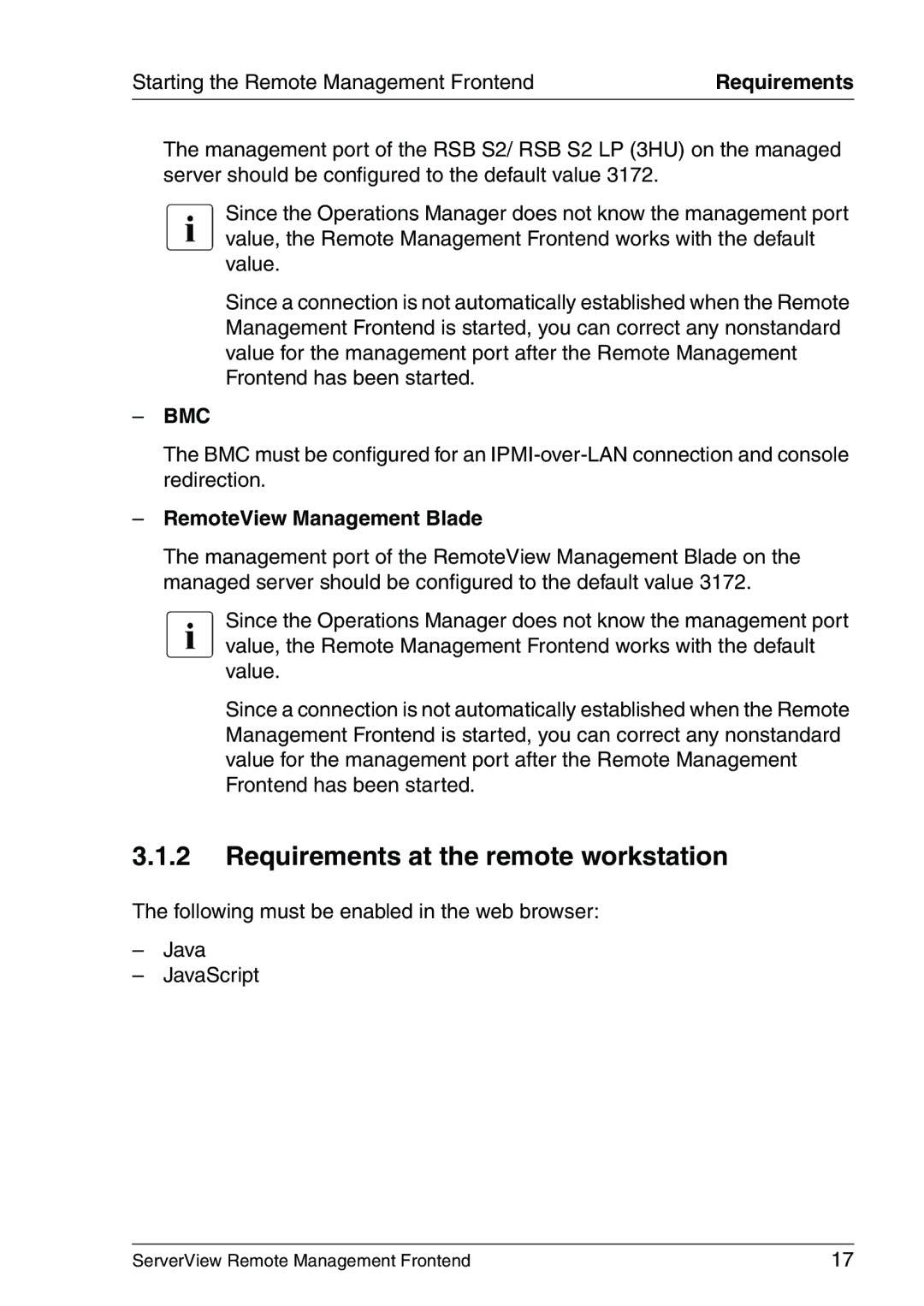 Fujitsu V4.90 manual Bmc, RemoteView Management Blade 