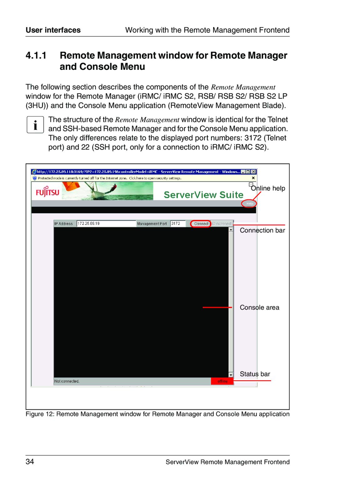 Fujitsu V4.90 manual User interfaces 