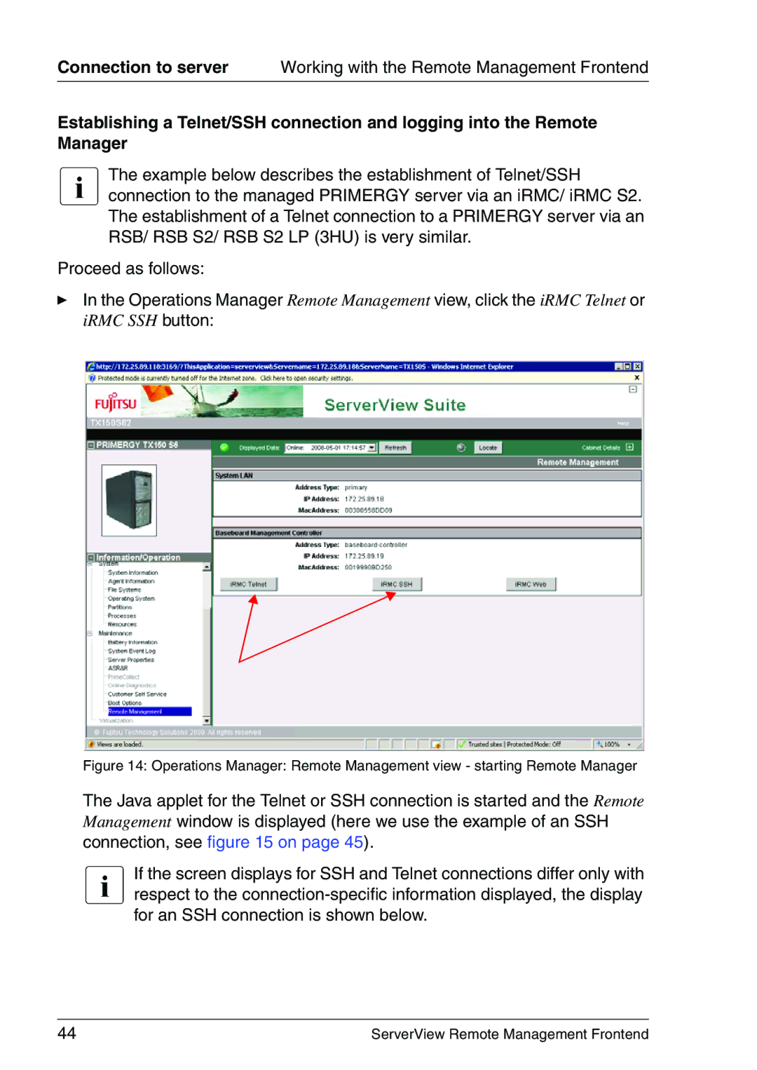 Fujitsu V4.90 manual ServerView Remote Management Frontend 