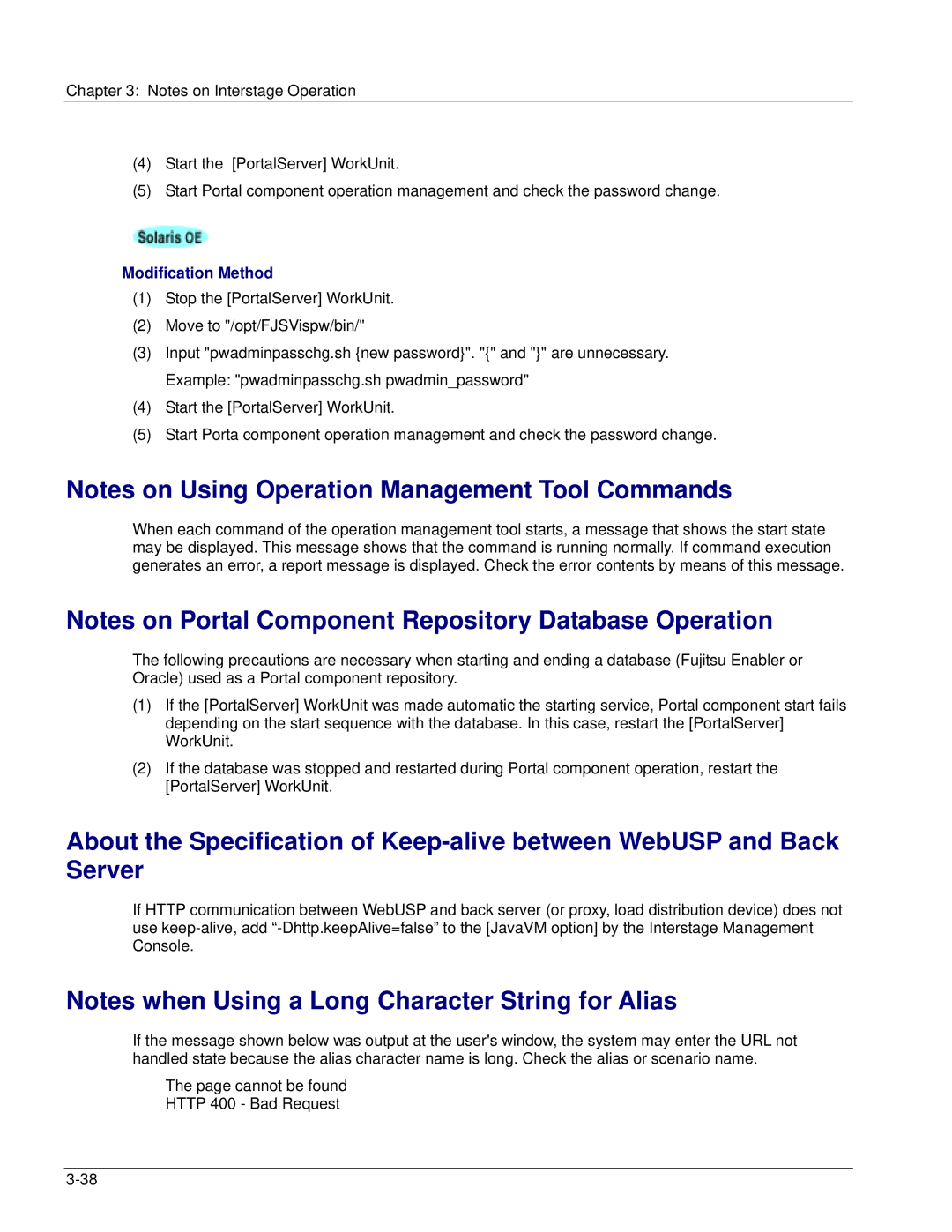 Fujitsu V6.0 manual Modification Method 