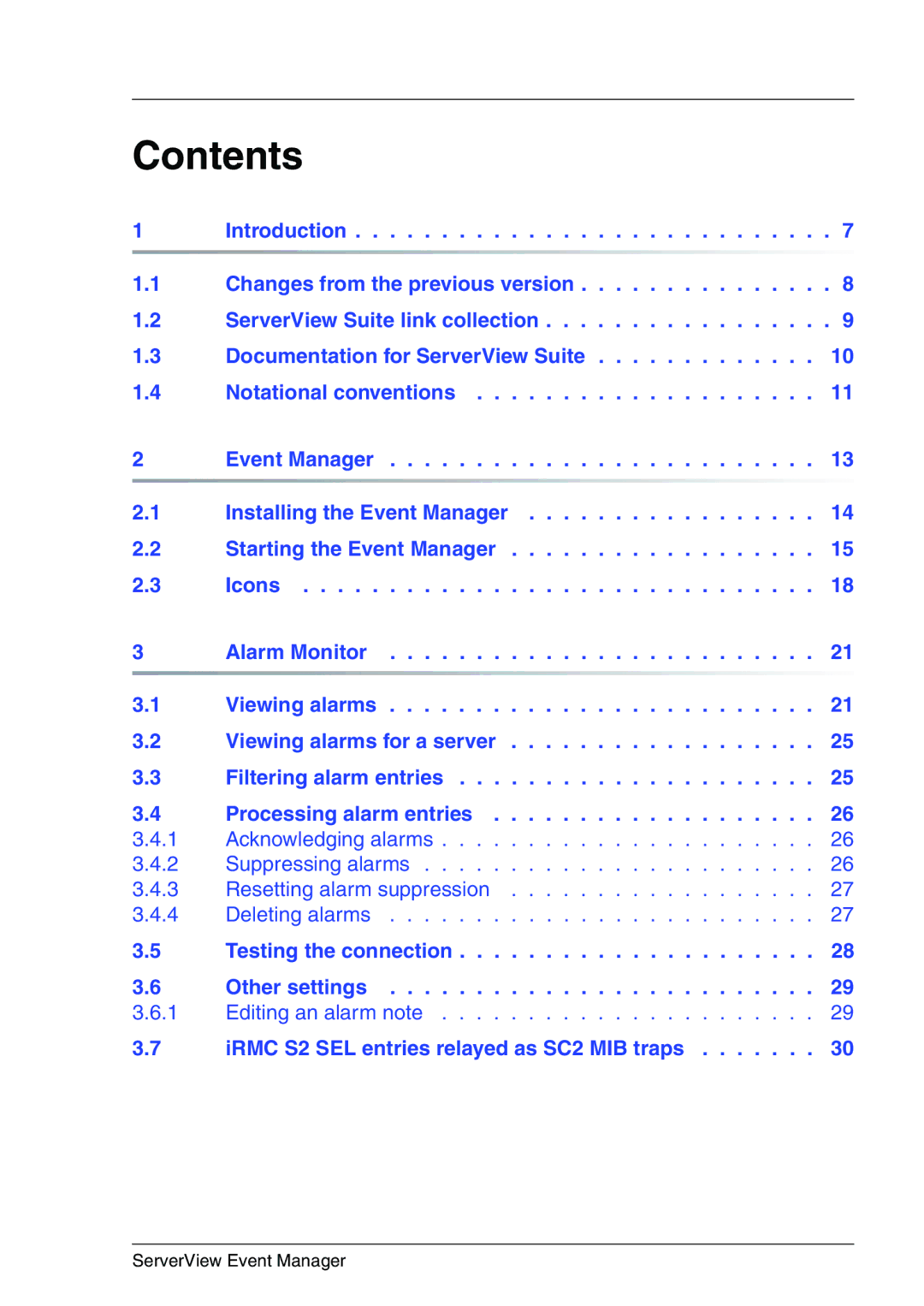 Fujitsu V6.00 manual Contents 