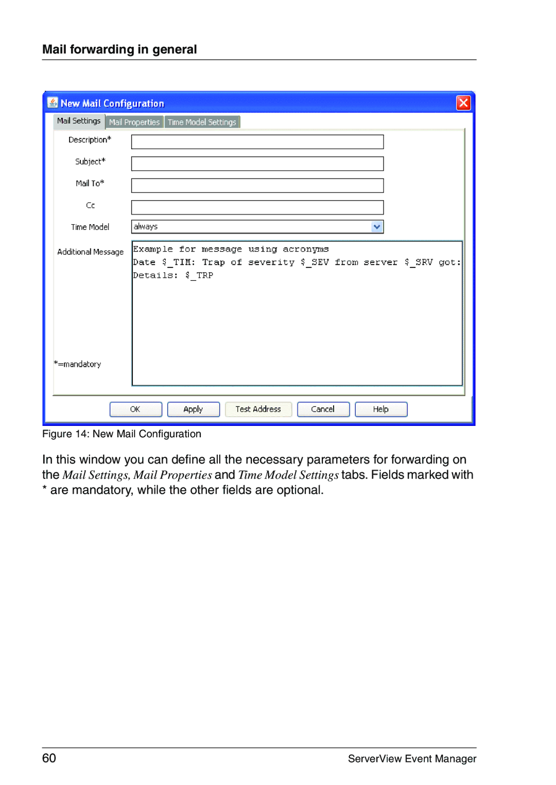 Fujitsu V6.00 manual New Mail Configuration 